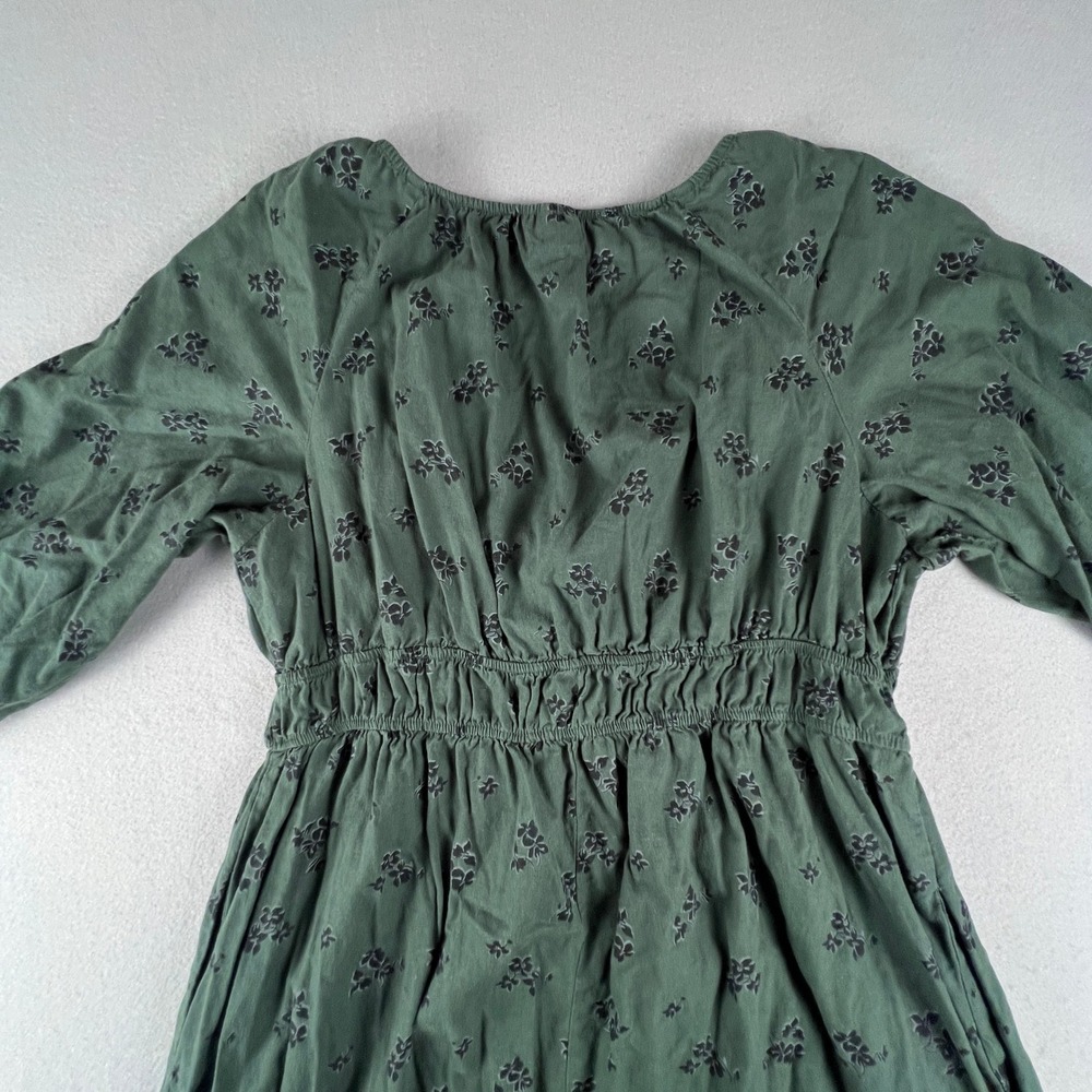 Universal Thread Midi Dress Womens XXL Green Floral Linen Blend Boho Cottagecore - Picture 9 of 16